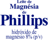 Logomarca Leite de Magnésia Phillips (hidróxido de magnésio 8% - p/v)